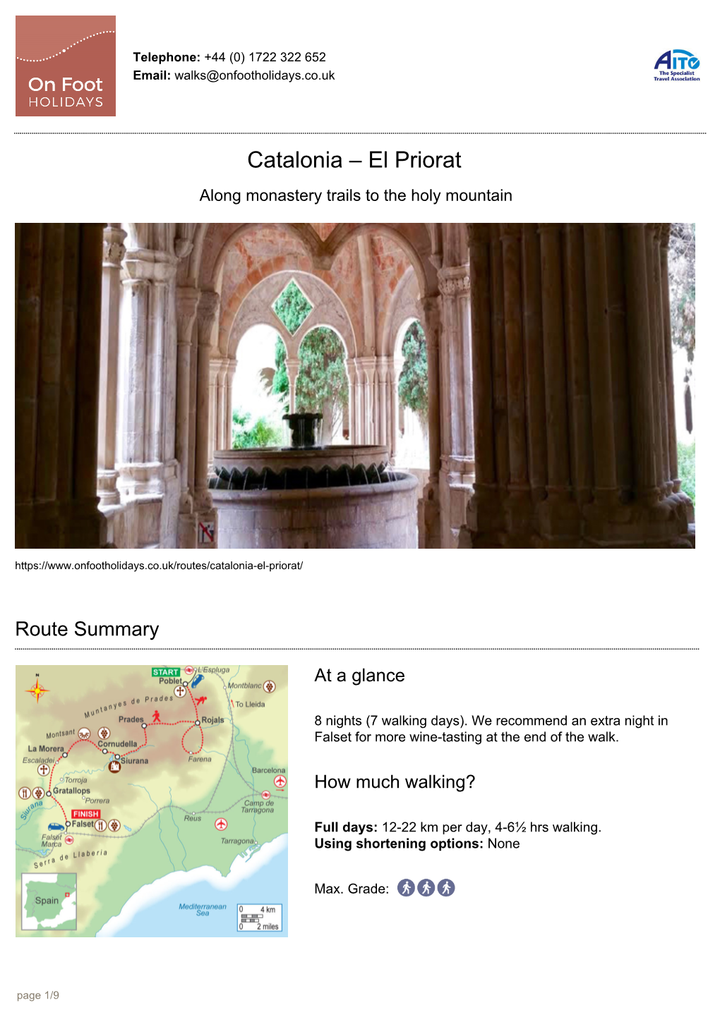 Catalonia – El Priorat Along Monastery Trails to the Holy Mountain