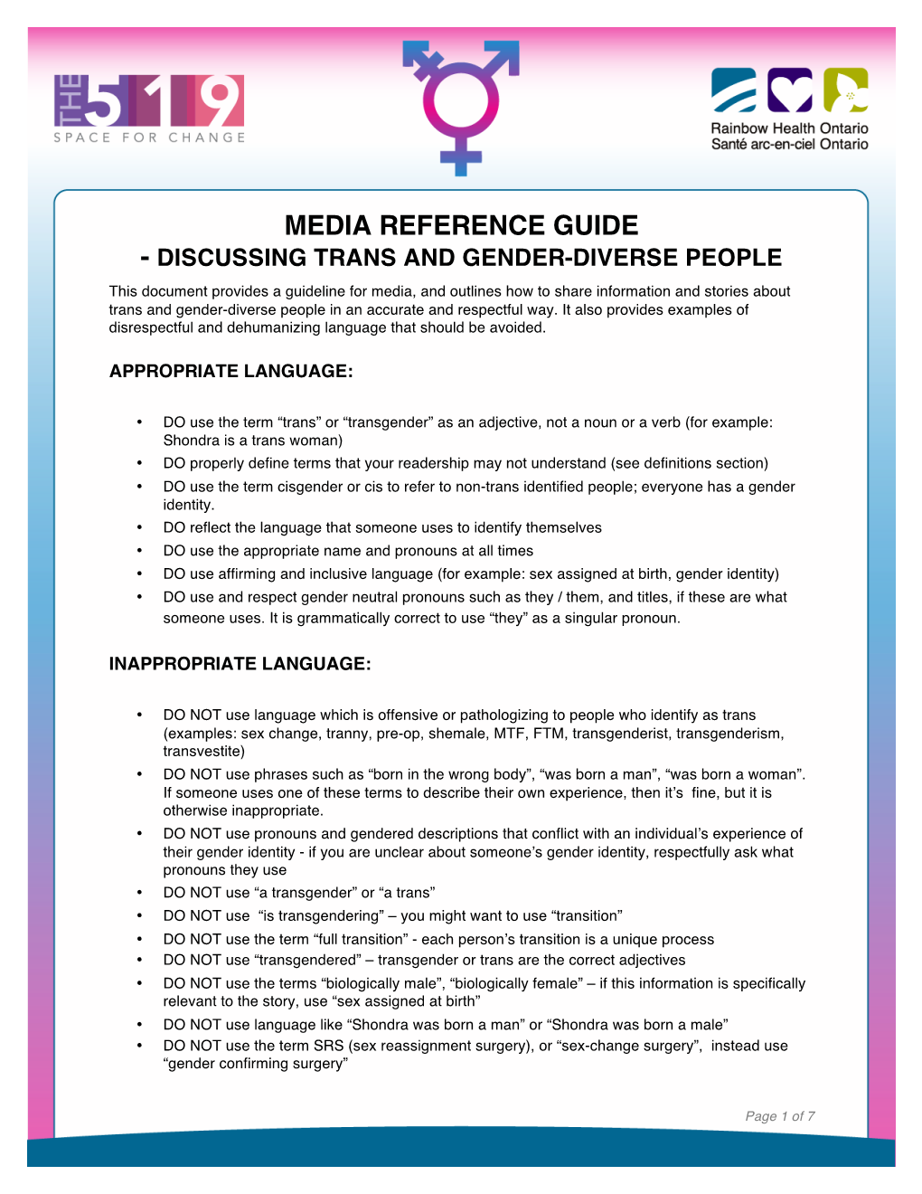 Media Reference Guide