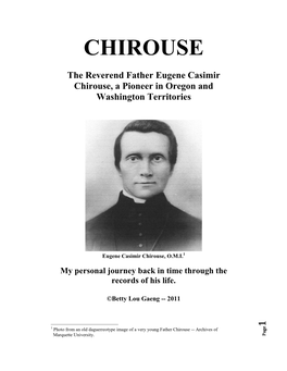 Eugene Casimir Chirouse, a Pioneer in Oregon and Washington Territories