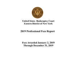 2019 Professional Fees Report