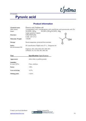 Pyruvic Acid
