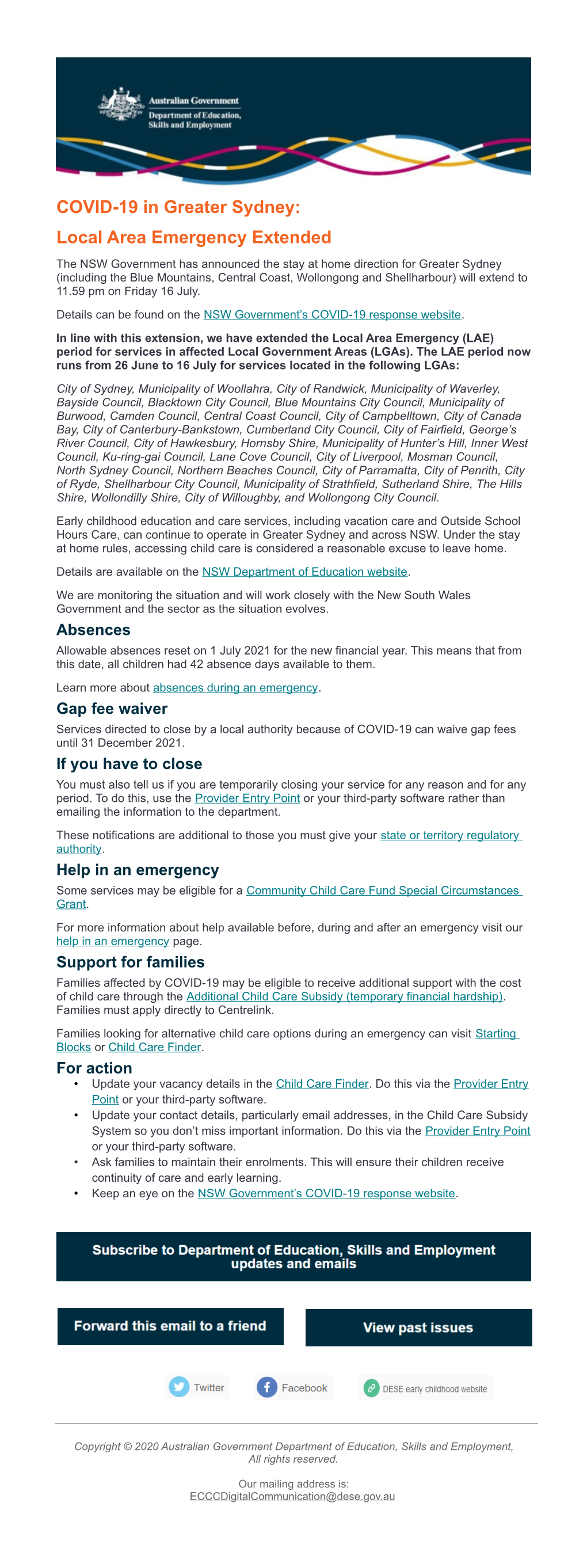 COVID-19 in Greater Sydney- Local Area Emergency Extended.Pdf