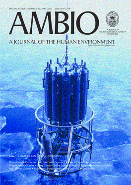 Ambio Special Report 10, Dedicated to JGOFS