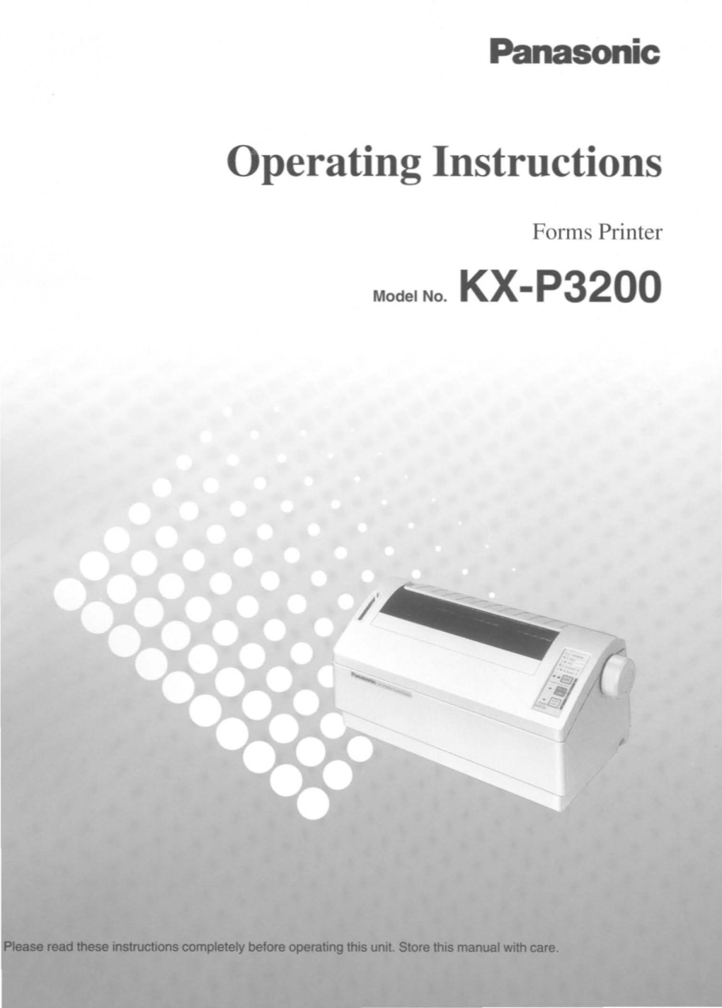 Panasonic KX-P3200 Program