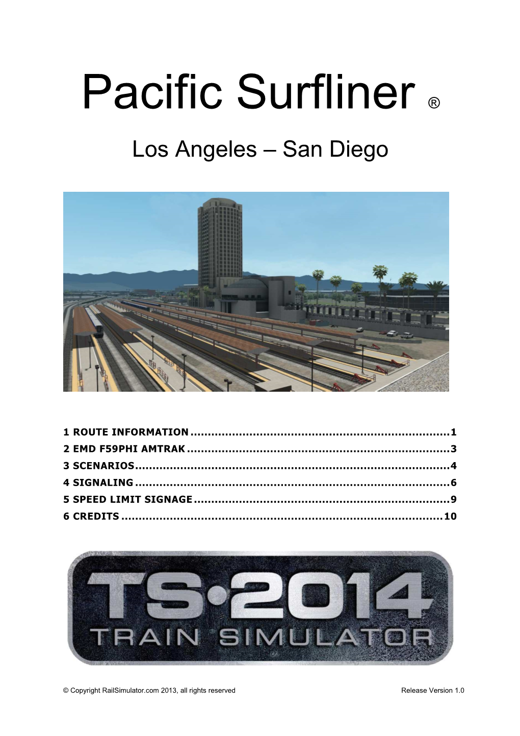 Pacific Surfliner Manual