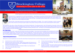 Brockington Bulletin January and February 2019 Edition