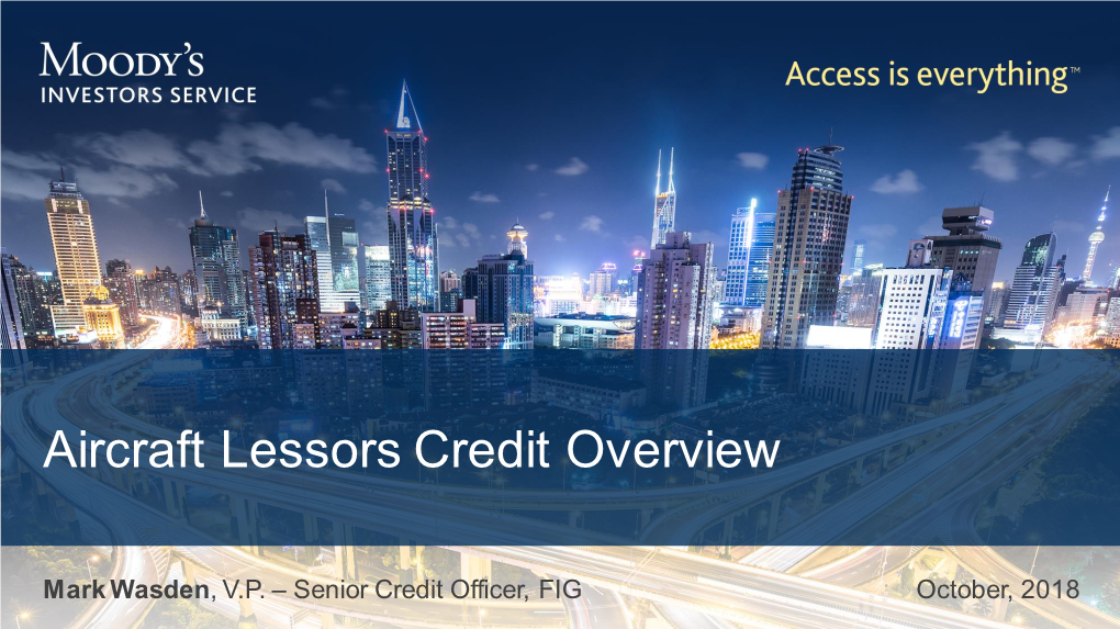 Aircraft Lessors Credit Overview