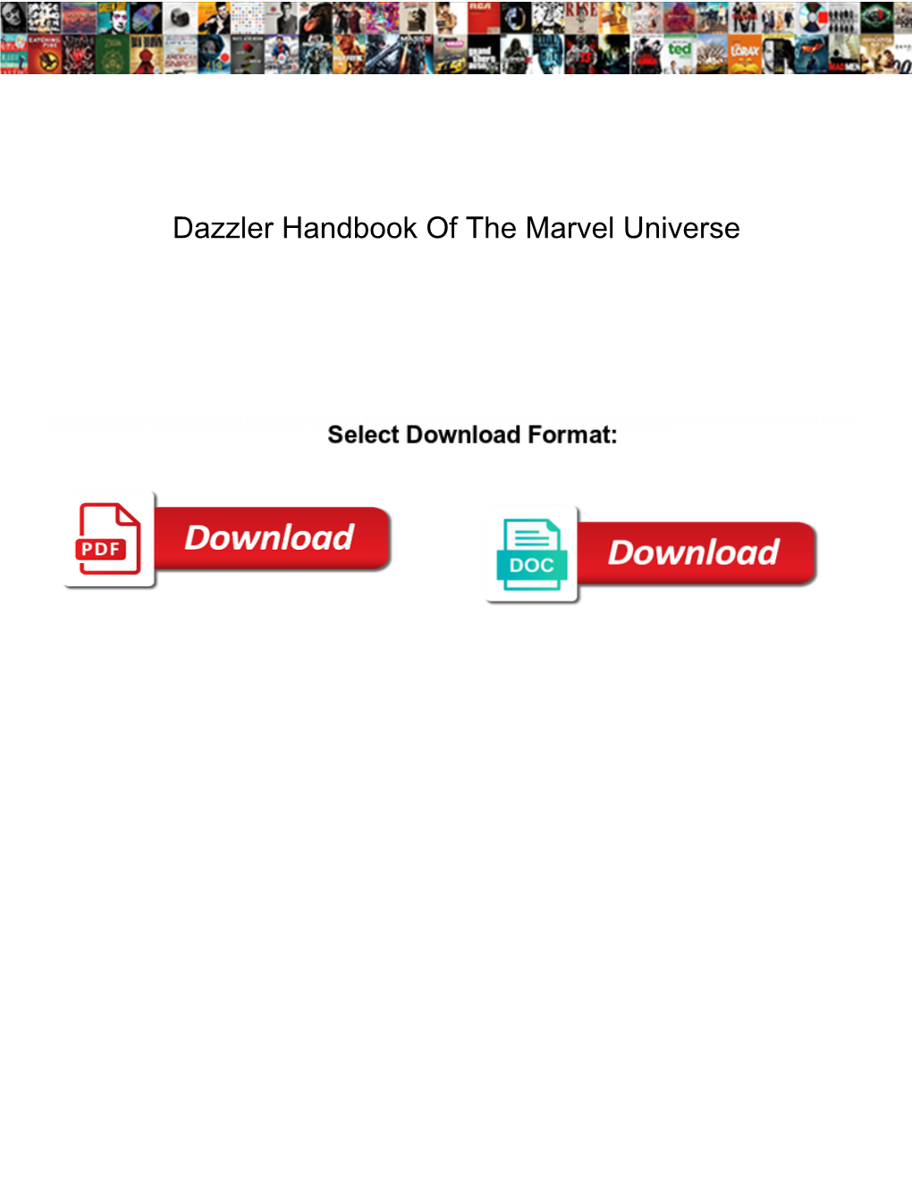 Dazzler Handbook of the Marvel Universe