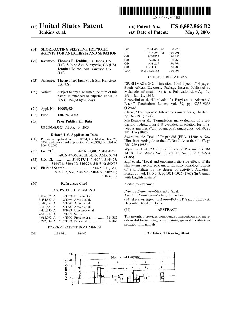 (12) United States Patent (10) Patent No.: US 6,887,866 B2 Jenkins Et Al