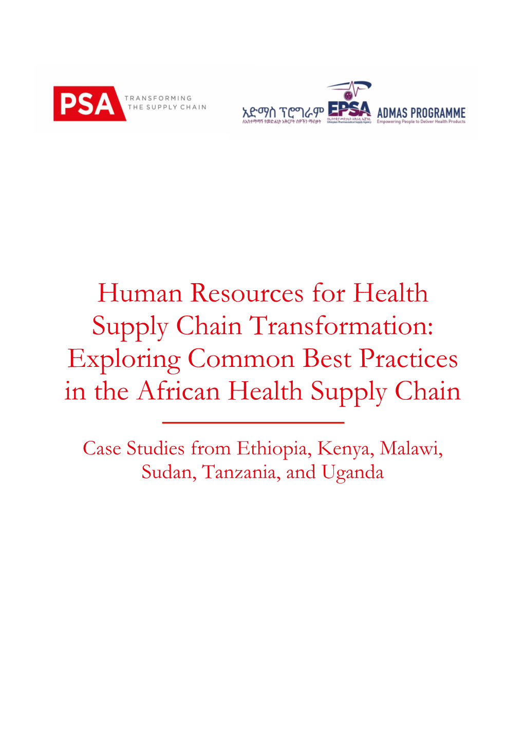 Exploring Common Best Practices in the African Health Supply Chain