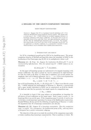 A Remark on the Group-Completion Theorem 3