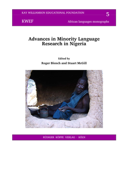 Advances in Minority Language Research in Nigeria
