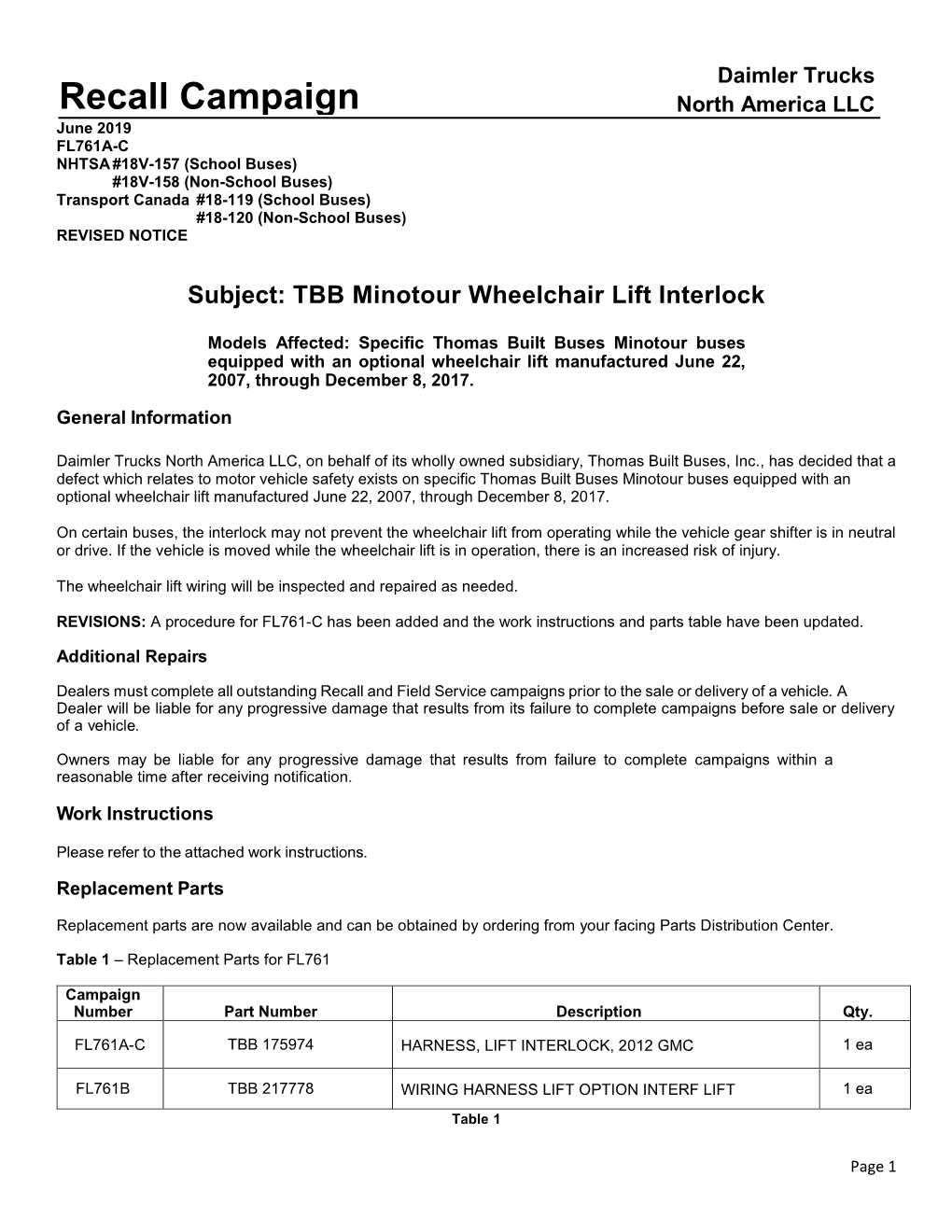 TBB Minotour Wheelchair Lift Interlock