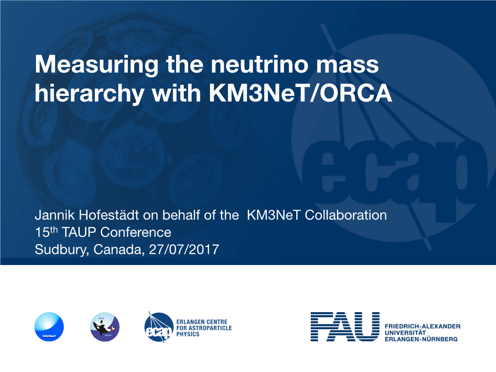 Measuring the Neutrino Mass Hierarchy with Km3net/ORCA
