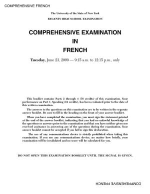 Comprehensive Examination in French