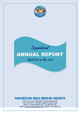 Organizational ANNUAL REPORT April 2015 to Mar 2016