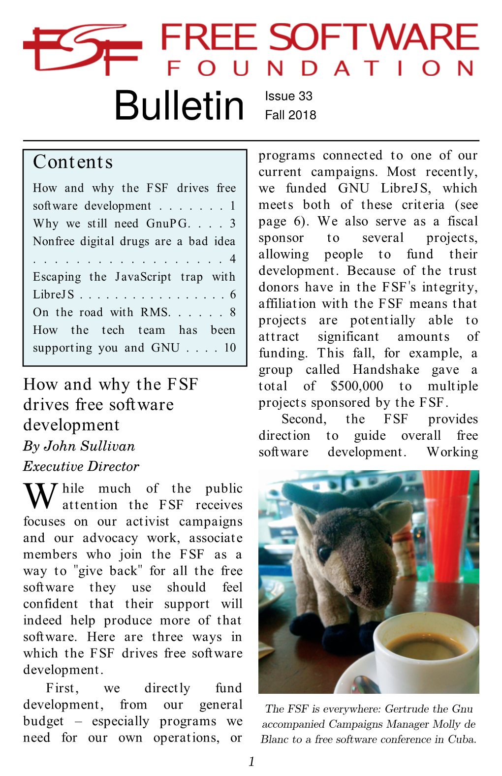 FSF Bulletin 180919