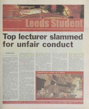 Top Lecturer Slammed for Unfair Conduct