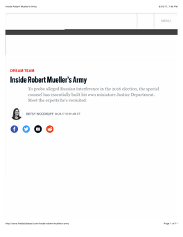 Inside Robert Mueller's Army