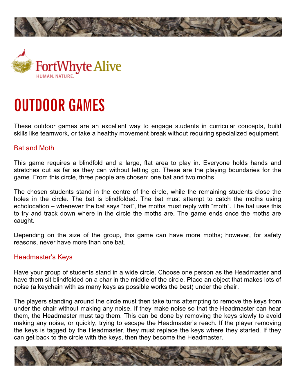 Outdoor Games