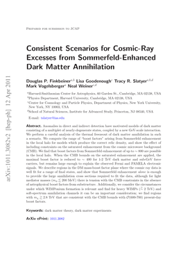 Consistent Scenarios for Cosmic-Ray Excesses from Sommerfeld-Enhanced Dark Matter Annihilation