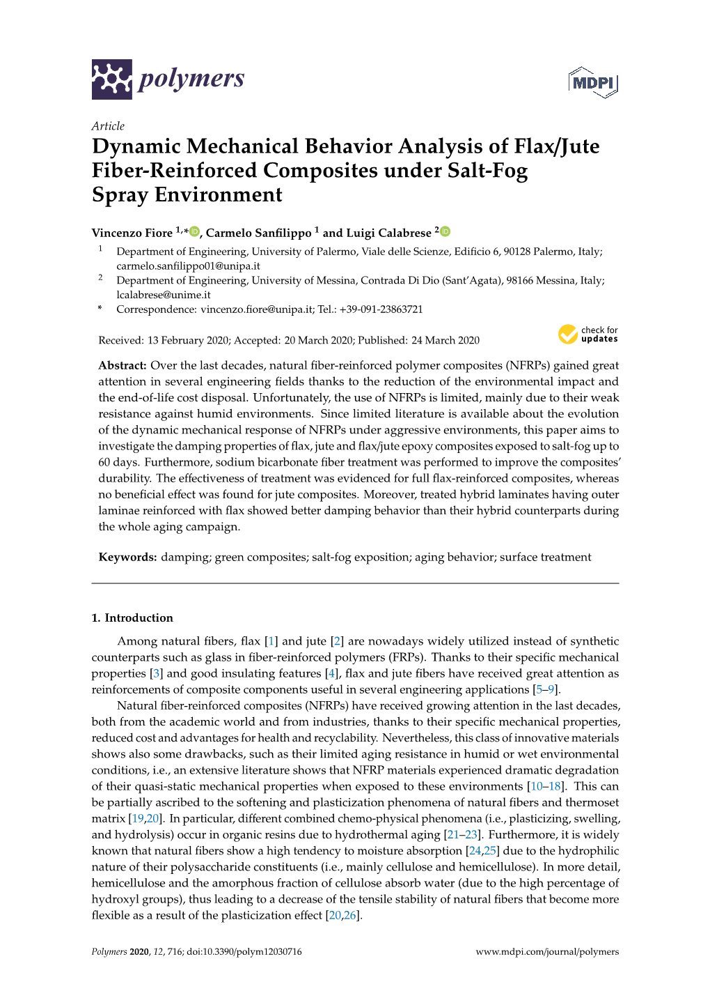 Dynamic Mechanical Behavior Analysis of Flax/Jute Fiber-Reinforced Composites Under Salt-Fog Spray Environment