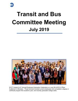 Transit and Bus Committee Meeting July 2019