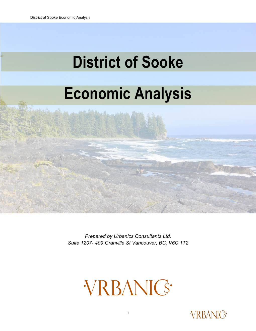 District of Sooke Economic Analysis – 2019