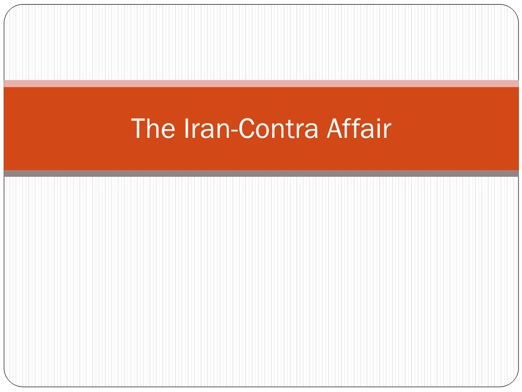 The Iran-Contra Affair