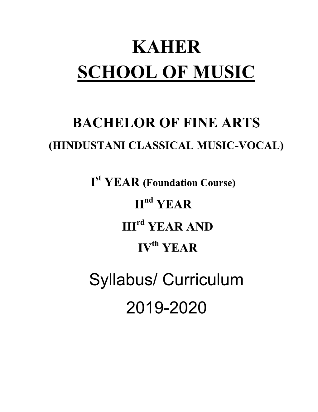 Kaher School of Music