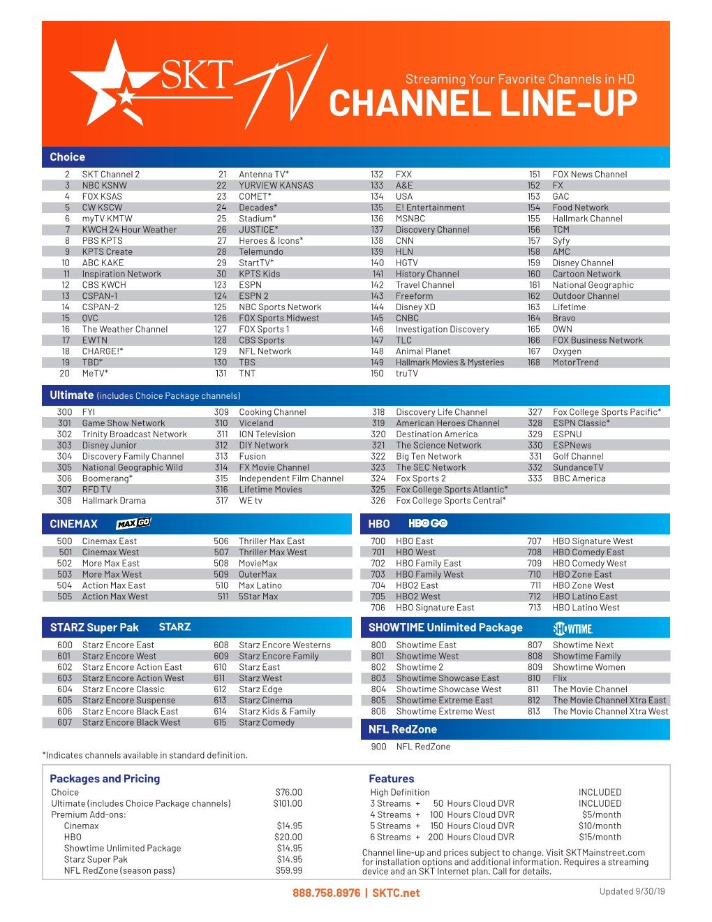 Channel Line-Up