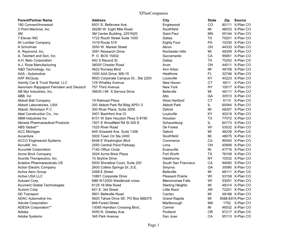 Xplancompanies Page 1