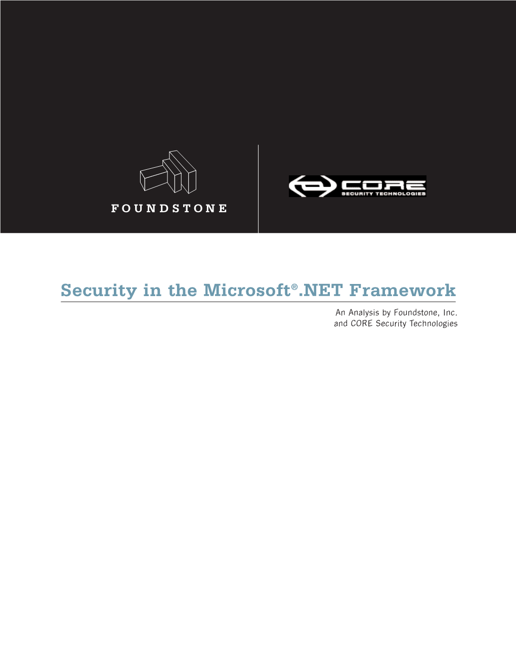 Security in the Microsoft®.NET Framework