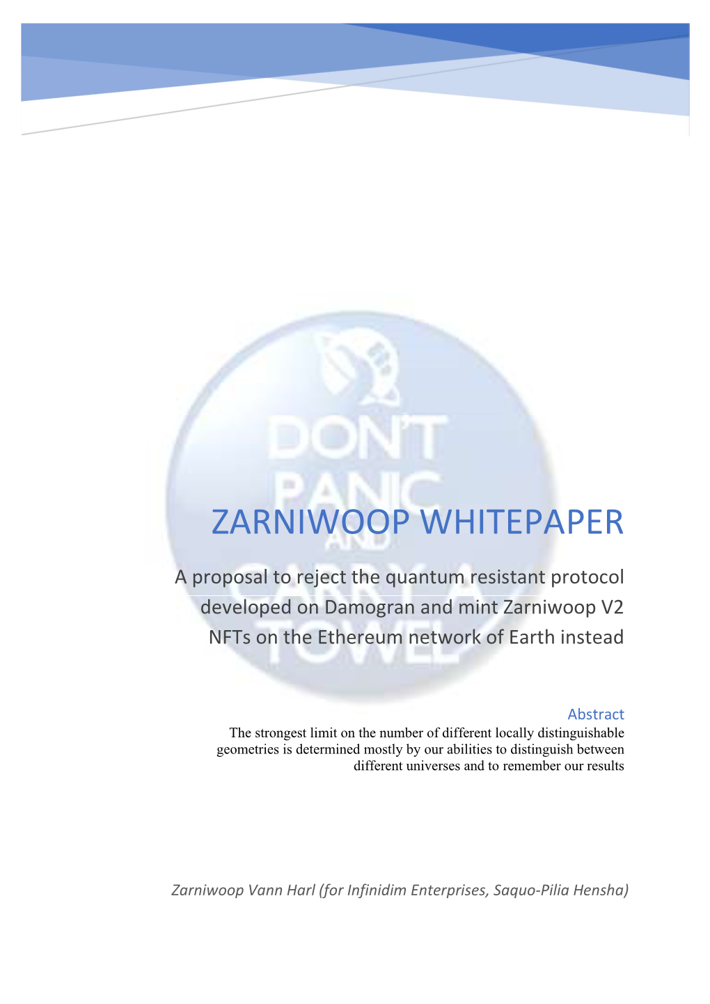 Zarniwoop Whitepaper