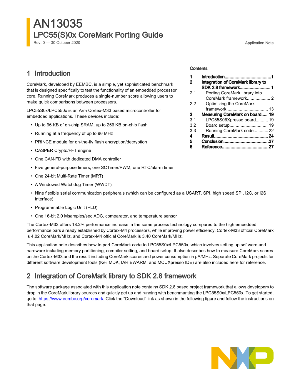 0X Coremark Porting Guide Rev