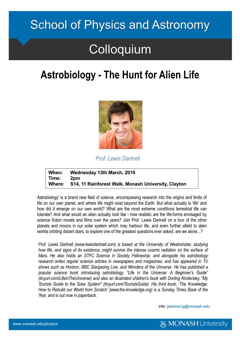 Astrobiology - the Hunt for Alien Life