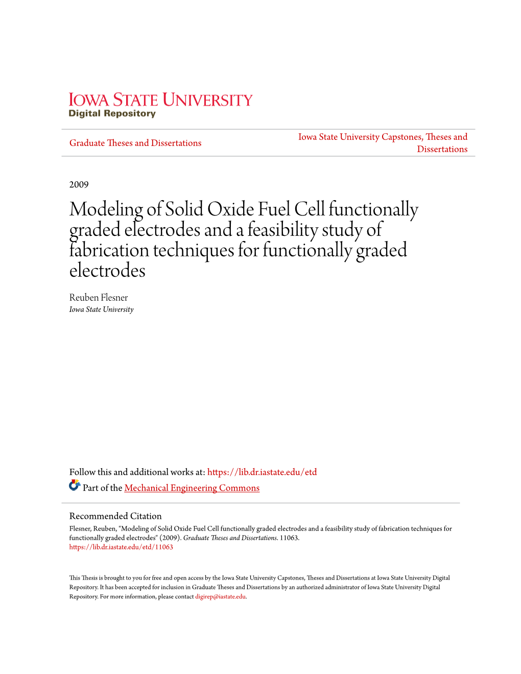 Modeling of Solid Oxide Fuel Cell Functionally Graded Electrodes And