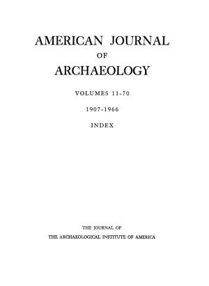 Volumes 11–70 (1907–1966) Indexes