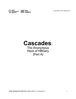 Cascades: the Anonymous Hack of Hbgary (Part A)