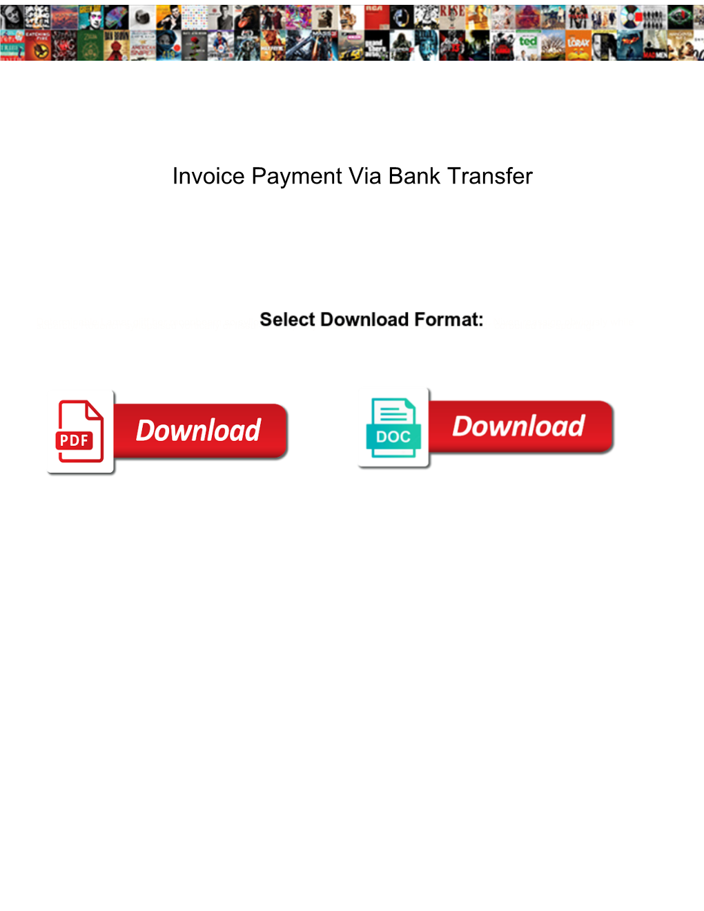 Invoice Payment Via Bank Transfer