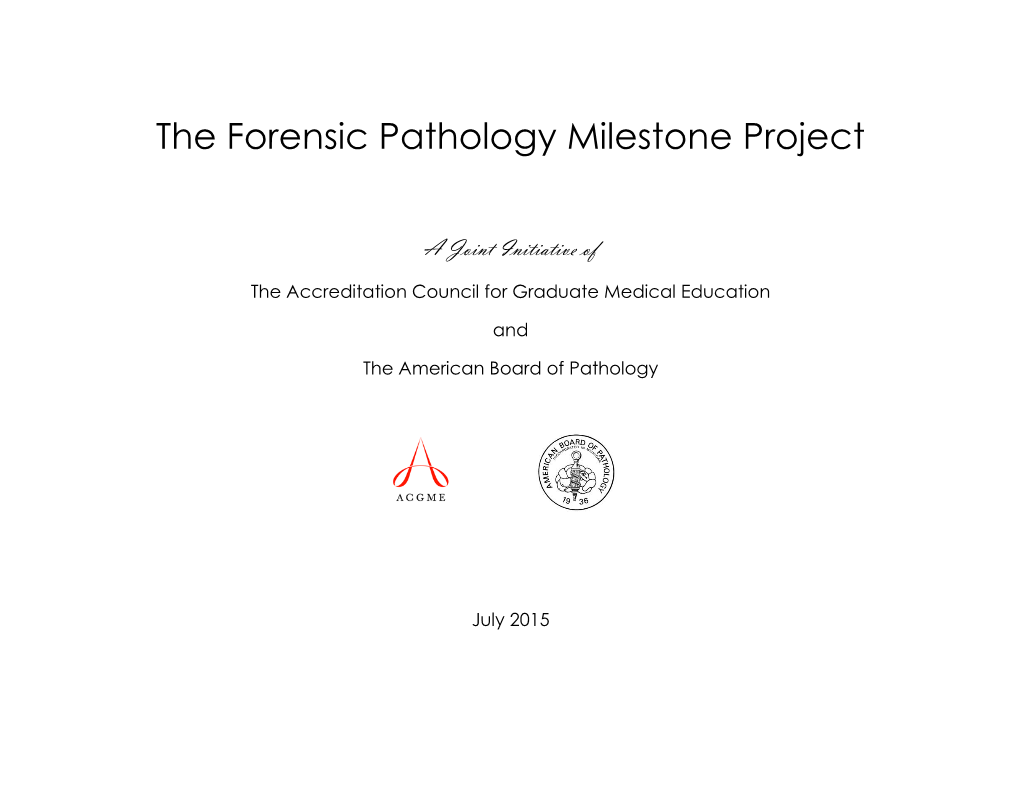 Forensic Pathology Milestone Project