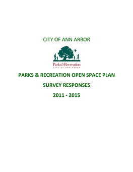 City of Ann Arbor Parks & Recreation Open Space Plan