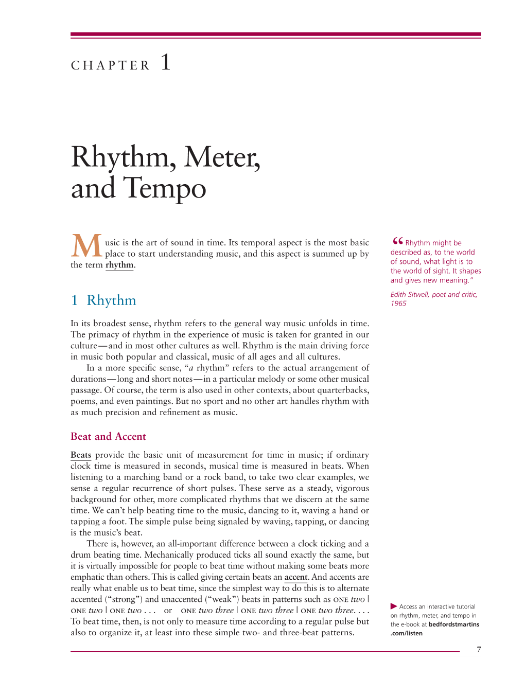 Rhythm, Meter, and Tempo