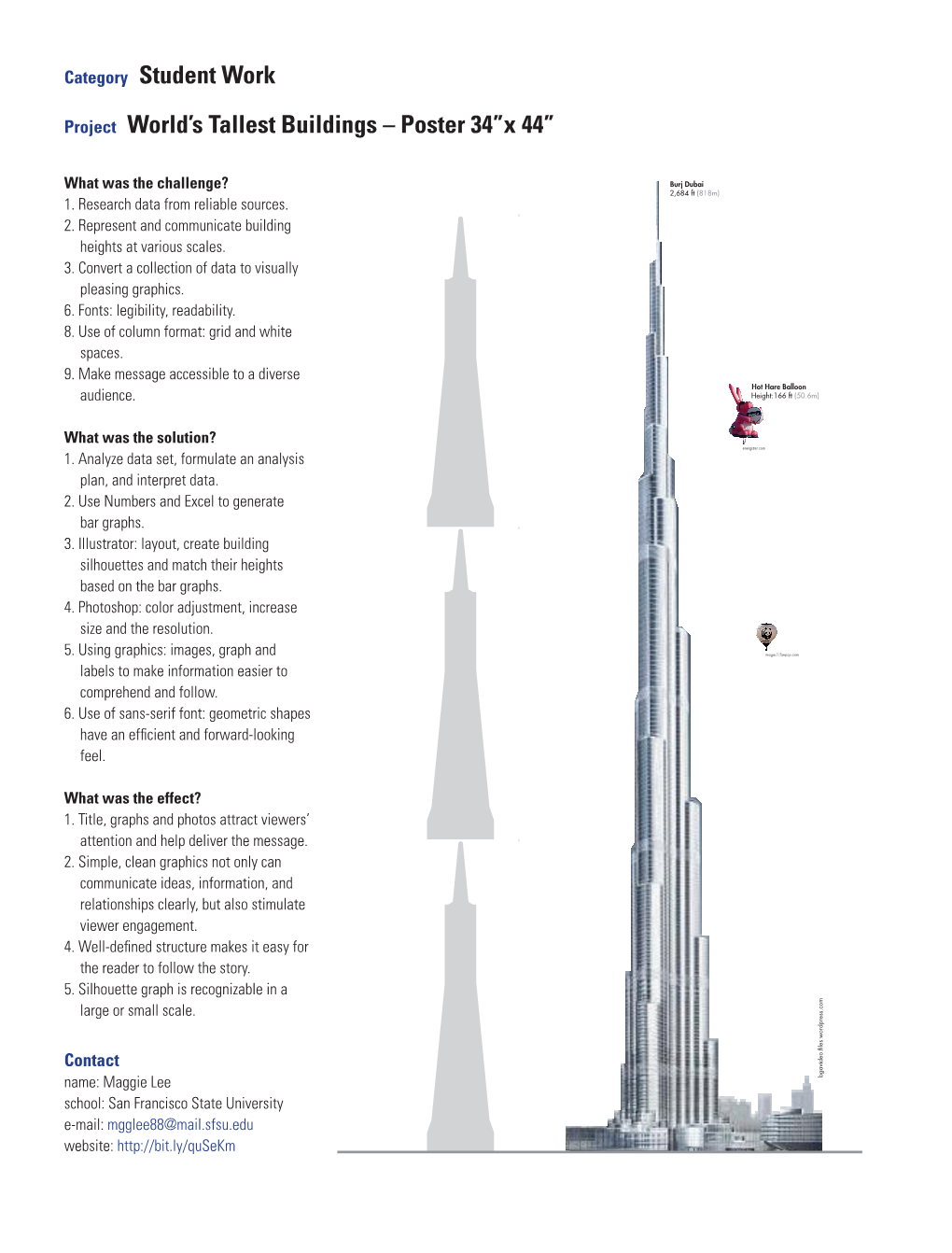 Category Student Work Project World's Tallest Buildings – Poster