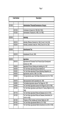 Page 1 0010000 Administrative Tribunals/Commissions of Inquiry