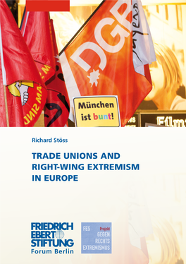 Trade Unions and Right-Wing Extremism in Europe
