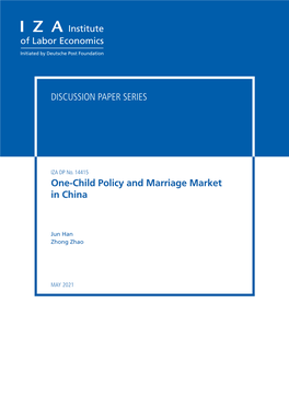 One-Child Policy and Marriage Market in China