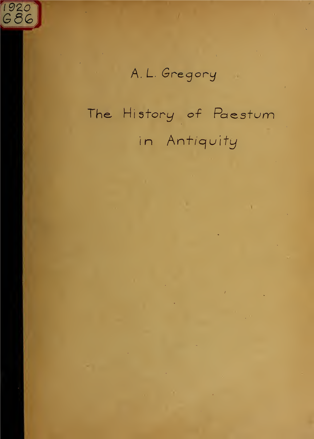 The History of Paestum in Antiquity