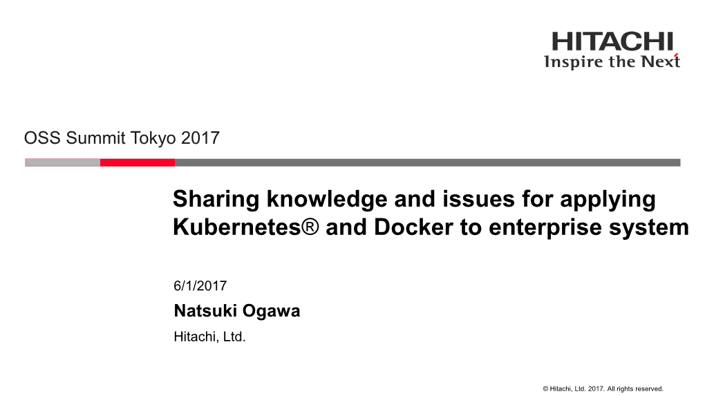 Sharing Knowledge and Issues for Applying Kubernetes and Docker to Enterprise System