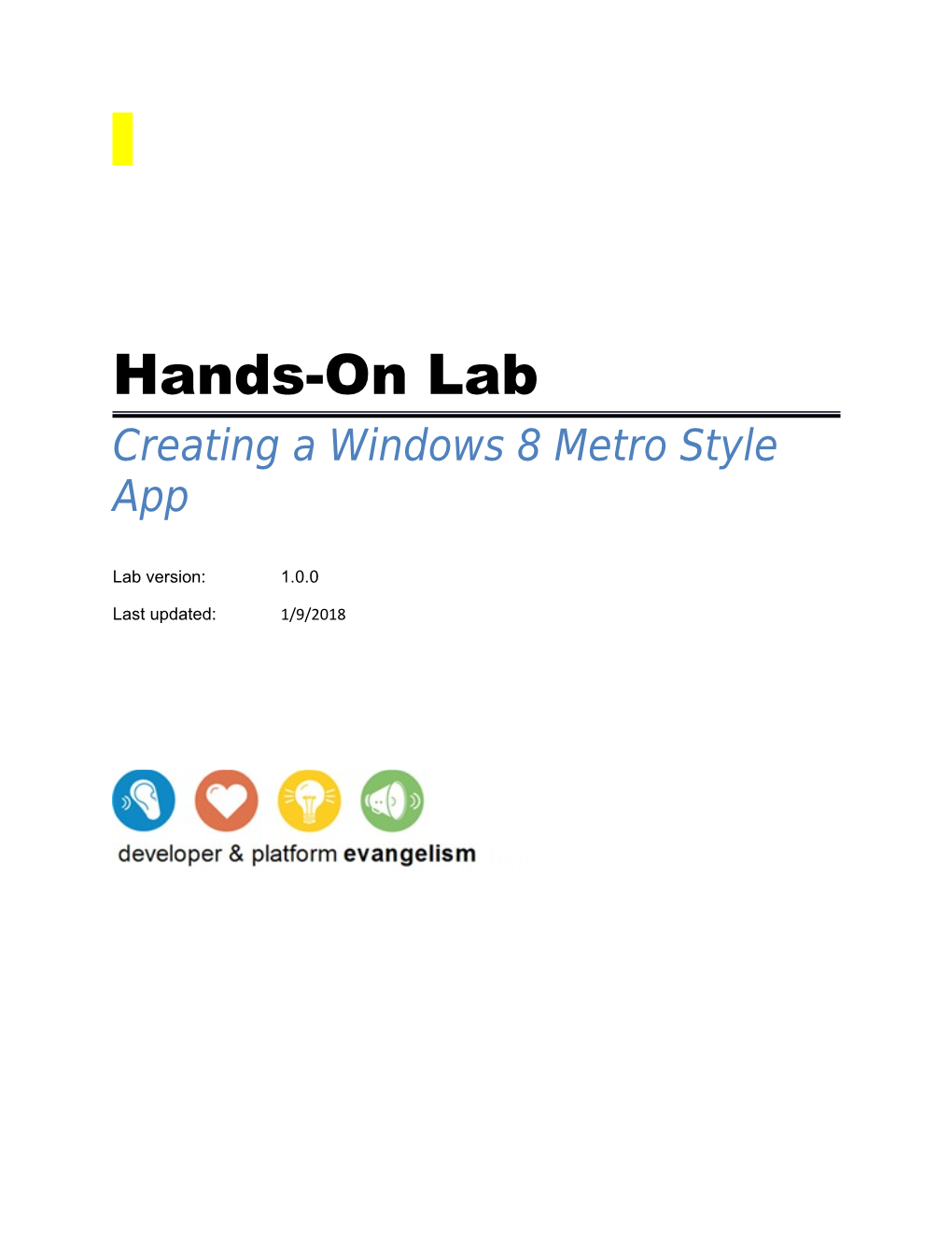 Exercise 1: Create a Metro Style App 4